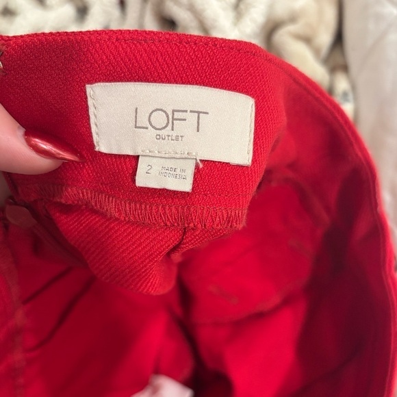 Loft Red Pencil Skirt - Picture 6 of 6